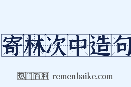 寄林次中造句是什么意思的图片
